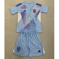 Camiseta España Portero Visitante Equipación para niños Eurocopa 2024 manga corta (+ pantalones cortos)